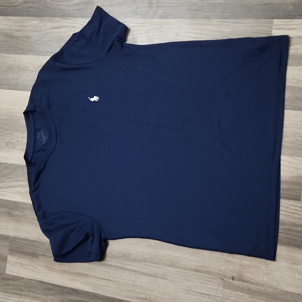 POLO Ralph Lauren Navy Blue T Shirt with White RL logo. Size M/L Unisex - Picture 1 of 4